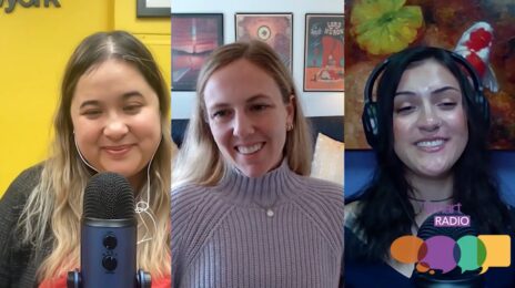 Eming Piansay, Katie Moser and Sara Robertson talking on video