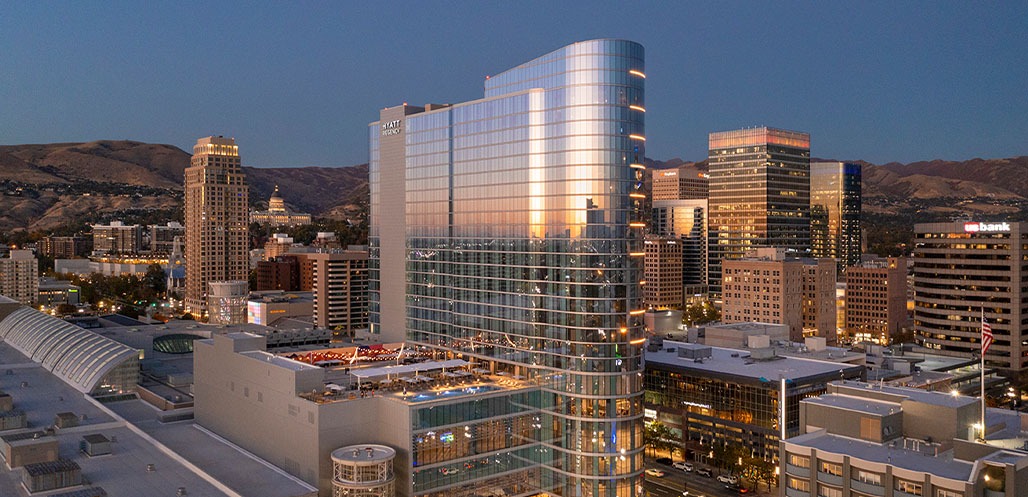 Hyatt Regency and Salt Lake City Skyline