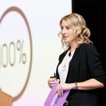 Katie Virtue on stage profile photo