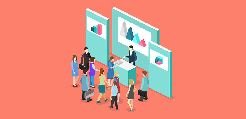 illustration of trade show booth