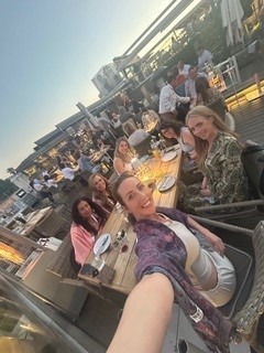 women eating at table