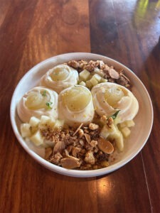 Deconstructed cheesecake at Charcut