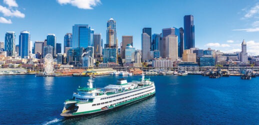 Ferry returning to Seattle, Washington
