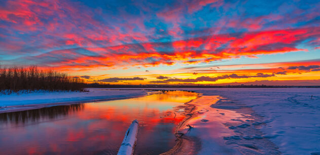 Sunset over Cherry Creek State Park