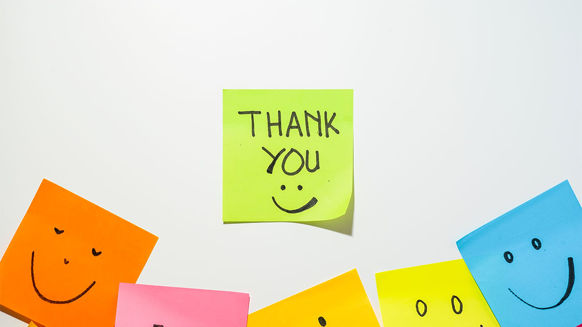 Green thank you note