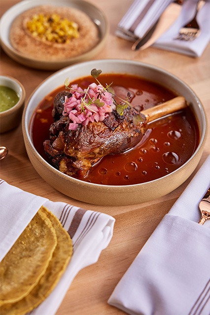 Food at Birria de Borrego, Alma Fonda Fina