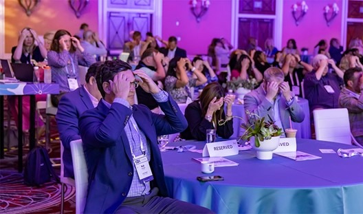 Meditation practice at ConferenceDirect in Las Vegas