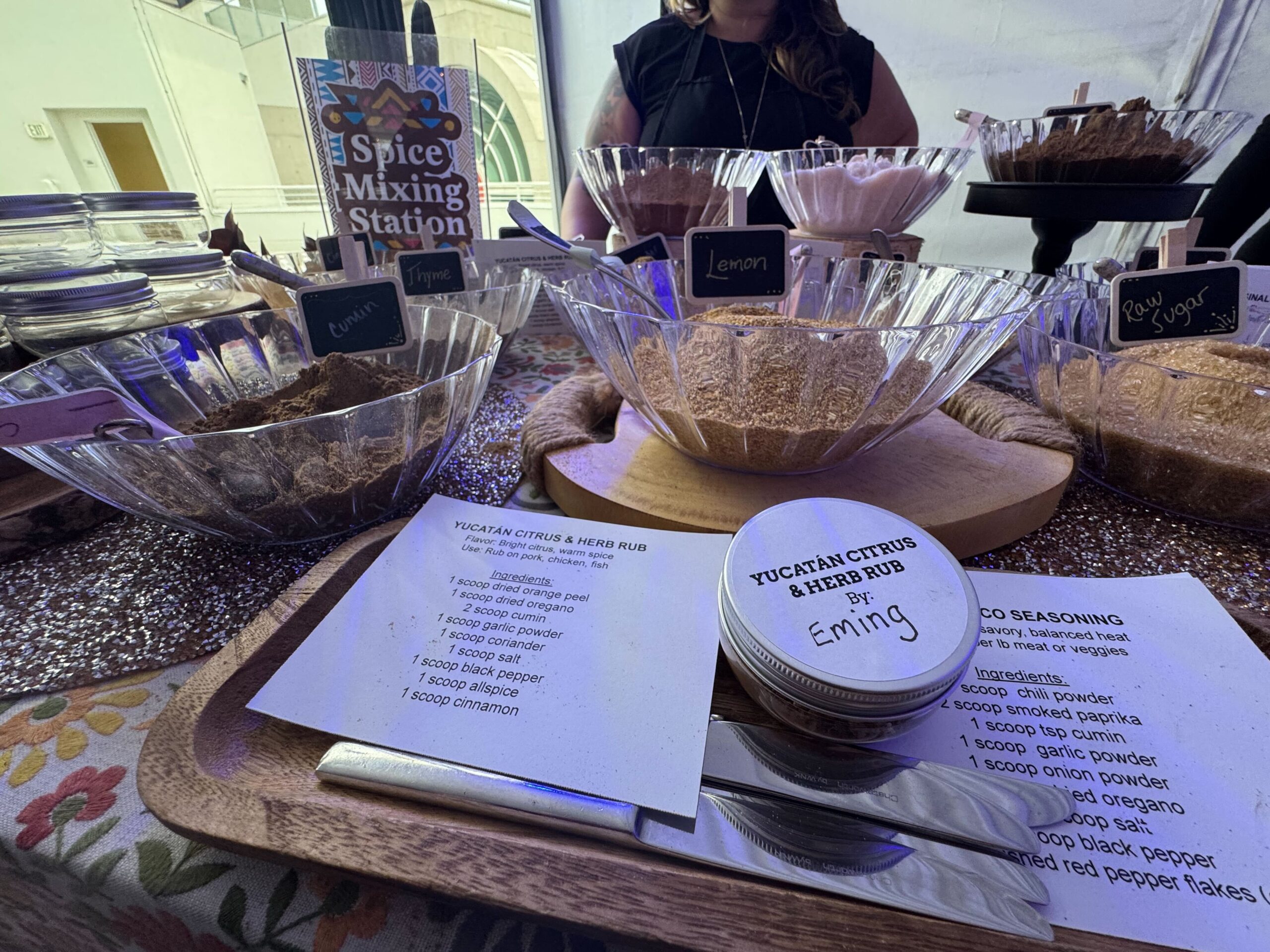 Custom cooking spices activation