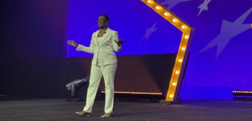 Michelle Mason on stage