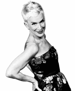 Black and white image of Shelley Brown