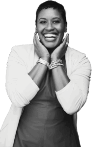 Black and white image of Sherron Washington