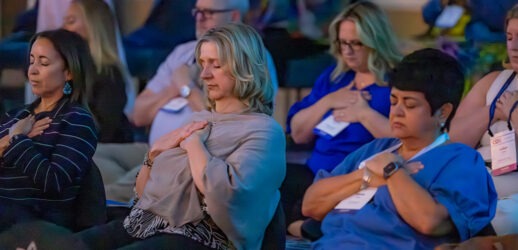 People doing somatic breathing