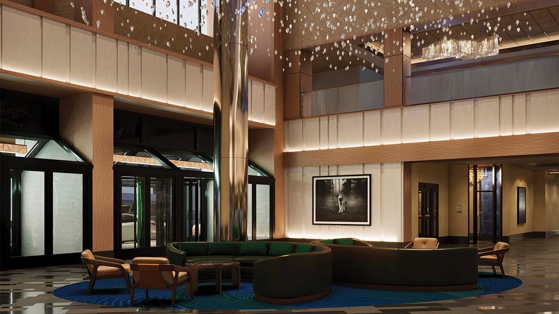 Caesars Republic Lake Tahoe Hotel & Casino interior rendering