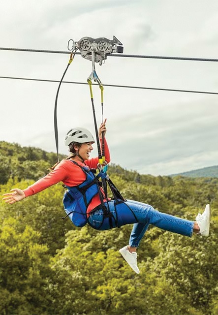 Ziplining at Camelback Resort