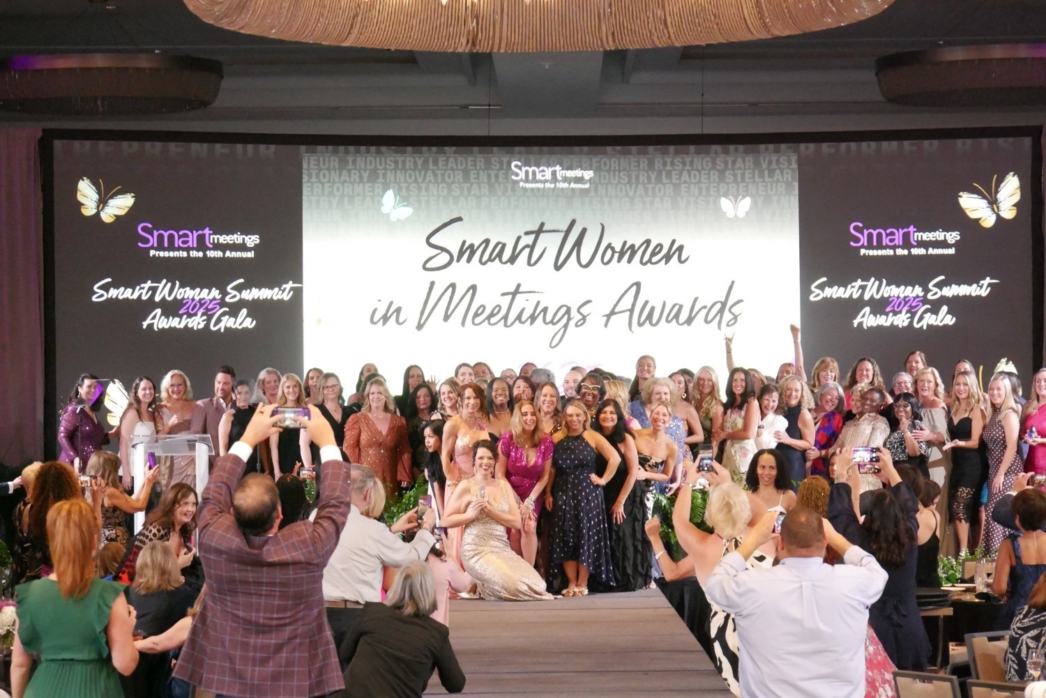 gala event with stage and sign that reads Smart Woman Summit
