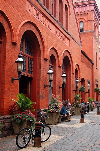 The historic Central Market in downtown Lancaster