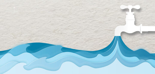 Paper mache of water faucet