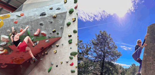 Carina Bauer climbing