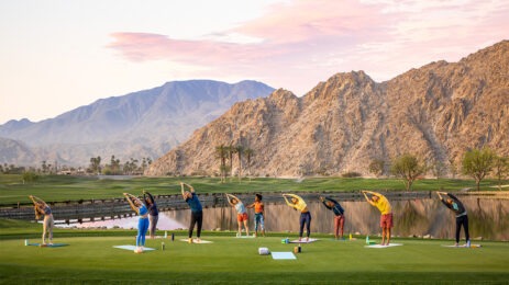 People doing yoga in Greater Palm Springs