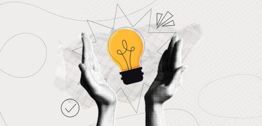 Light bulb against black and white background