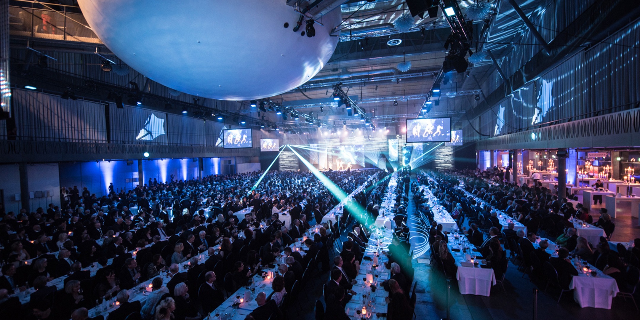 Aerial view of event space