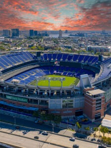 Aerial shot of M and T Bank Stadium