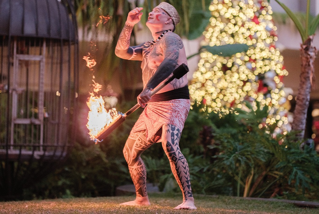 Fire performer at The Westin Maui