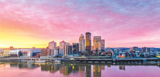 Aerial view of Louisville, Kentucky