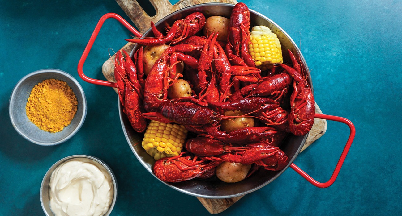 Cajun-style crawfish