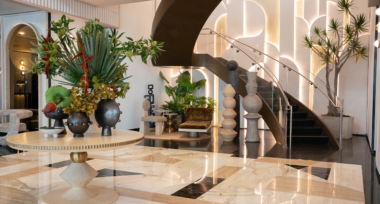 Lobby Staircase at Sofitel LA