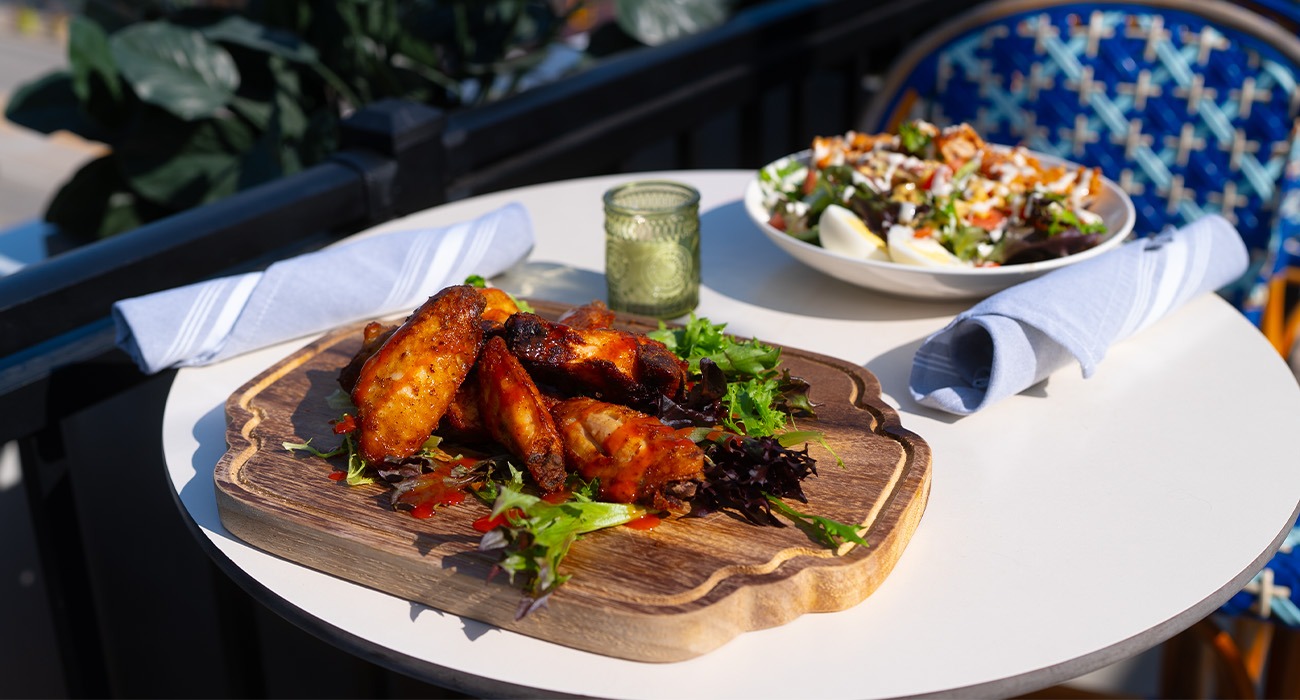 Food on table at The Bradley