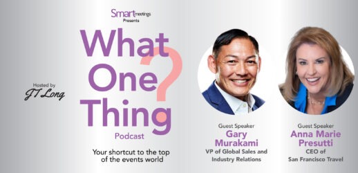 Gary Murakami and Anna Marie Presutti next to What One Thing logo