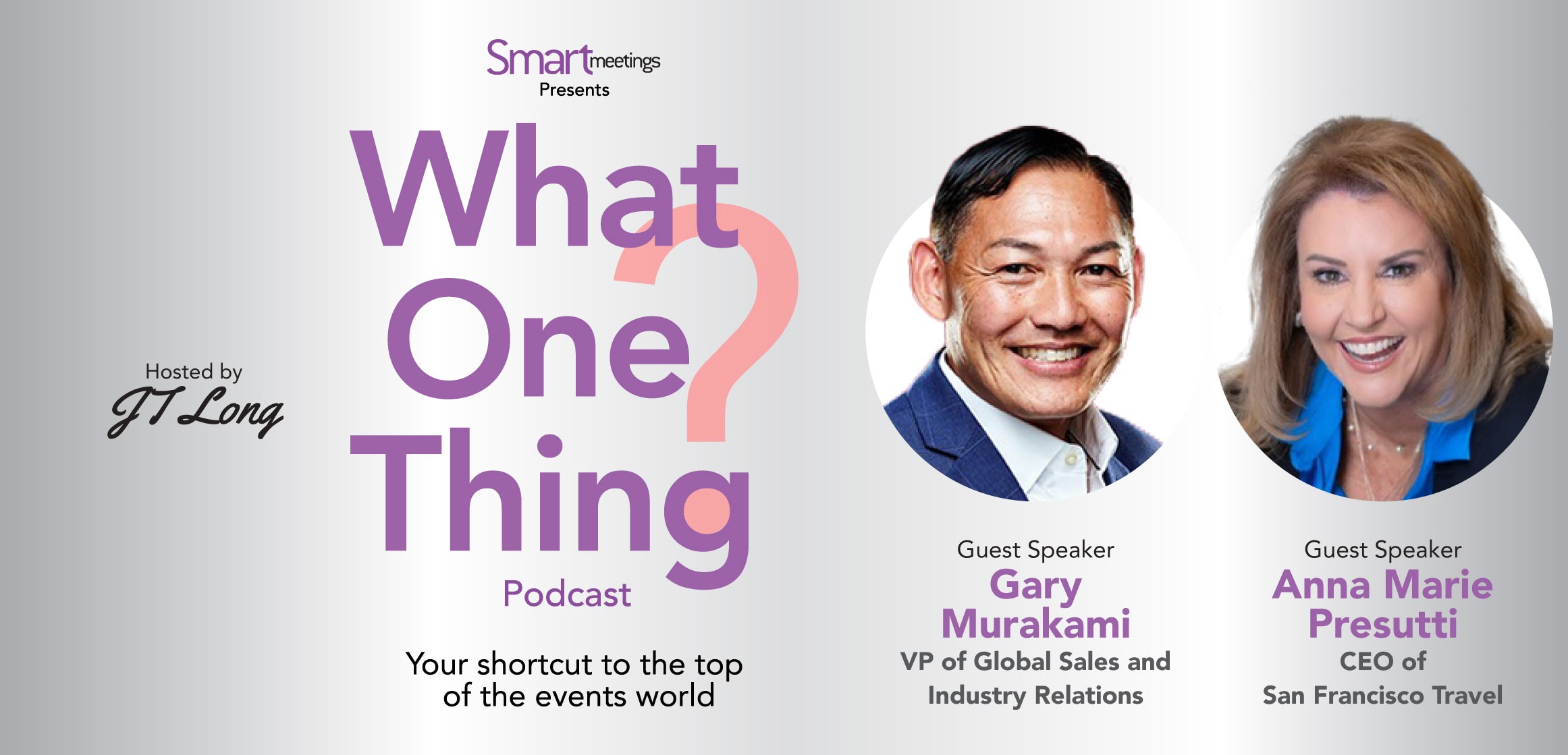 Gary Murakami and Anna Marie Presutti next to What One Thing logo