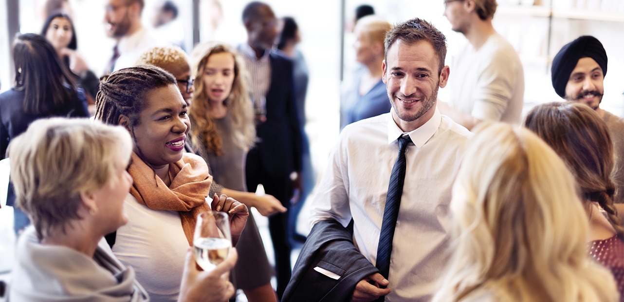 Businesspeople talking