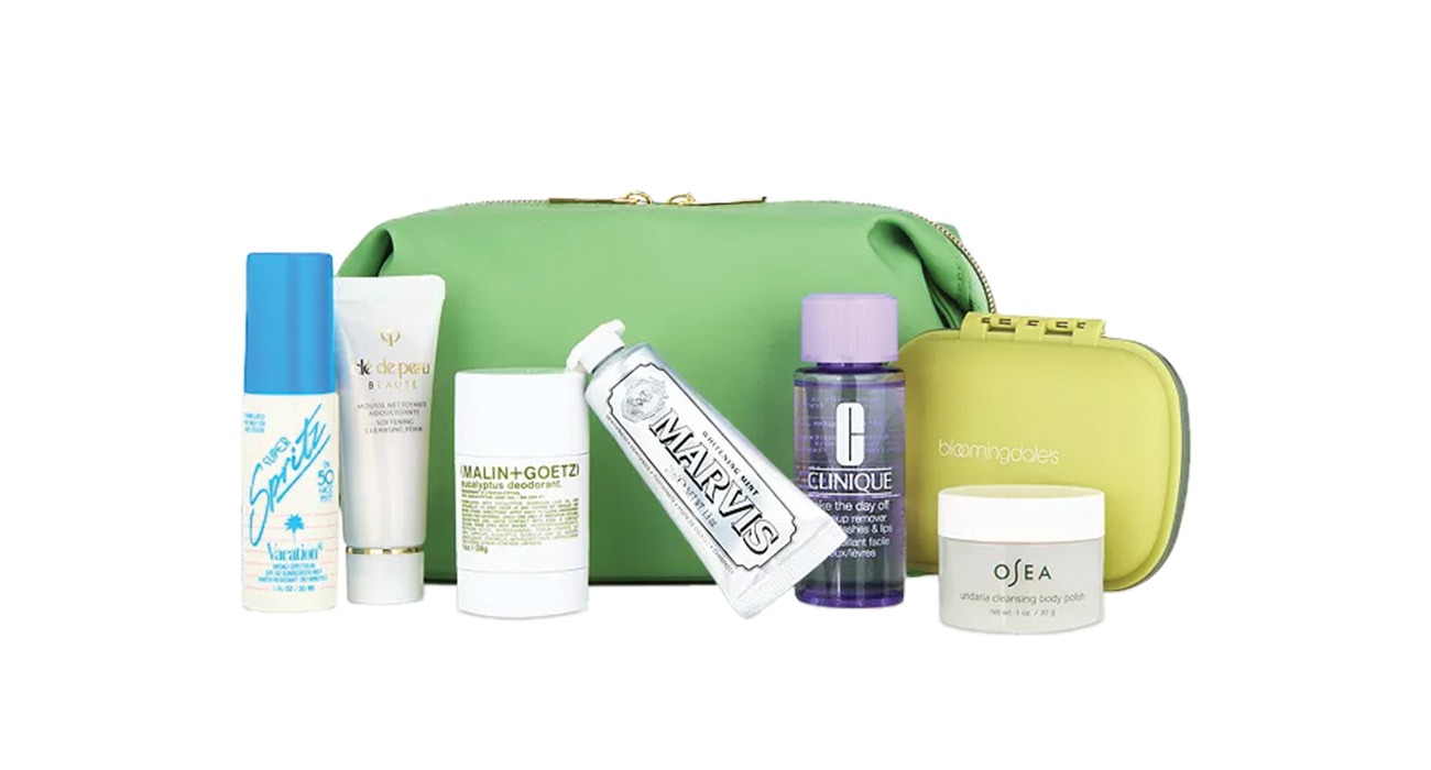 Zip pouch and toiletries