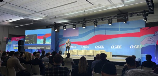 Man on stage at CES