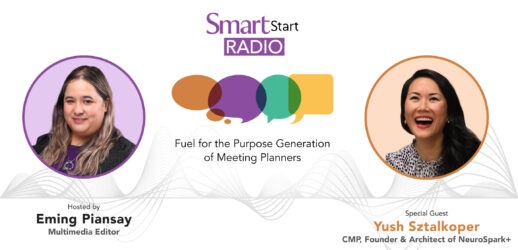 Smart Start Radio logo with Yush Sztalkooper and Eming Piansay