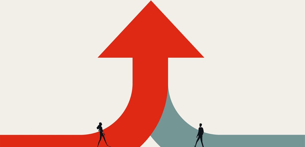 Business merger illustration