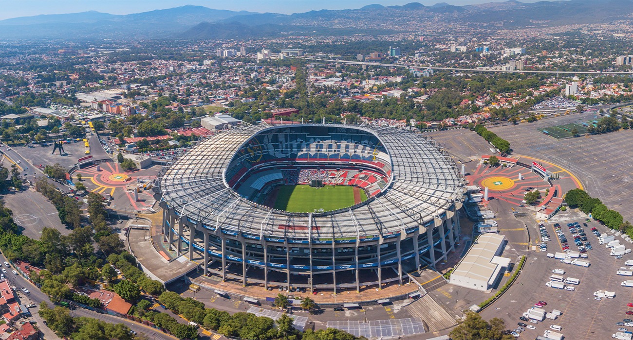 Aerial shot of Estadio Azteca in Mexico City