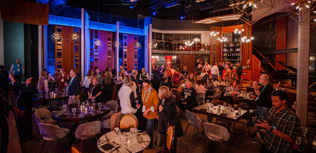 People meeting in indoor space