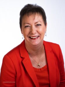 Tyra Warner in red outfit