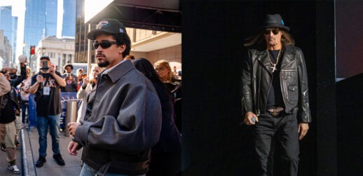 Bad Bunny on left and Kid Rock on right