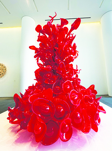 Glass sculpture at Portland Art Museum