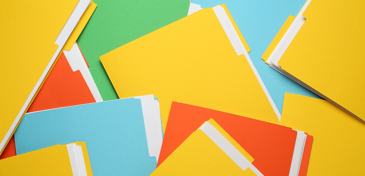 Colorful folders