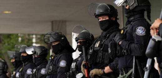 Ice agents standing side by side