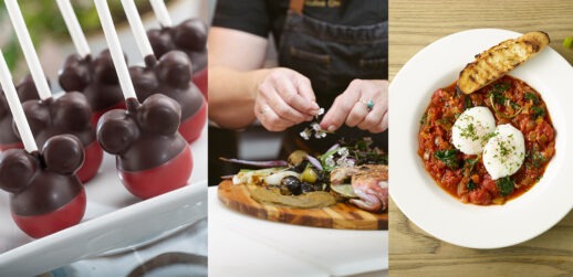 Chef making charcuterie board