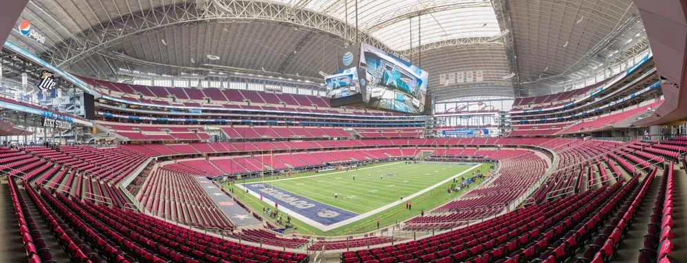 Interior shot of AT&T Stadium in Dallas