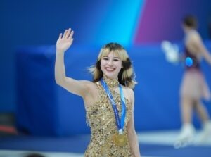 Alysa Liu at Milano Speed Skating Arena during Olympic Winter games
