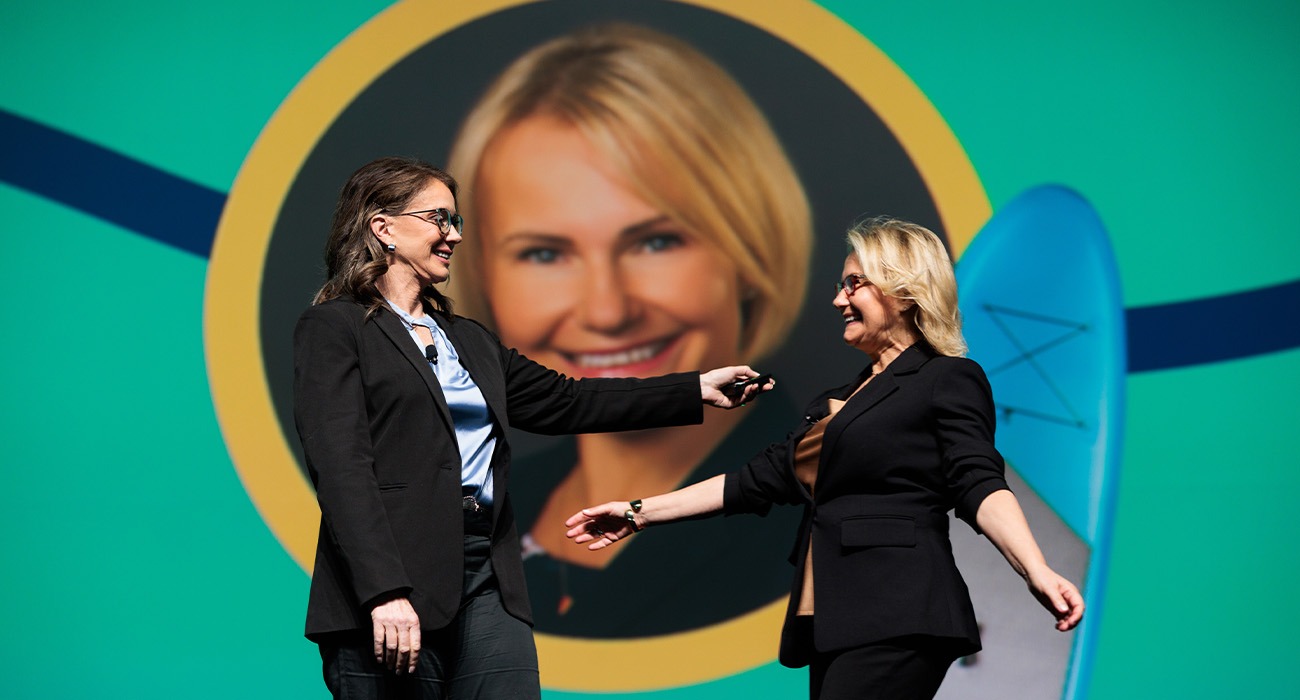 Caroline Beteta on left and Leona Reed on right