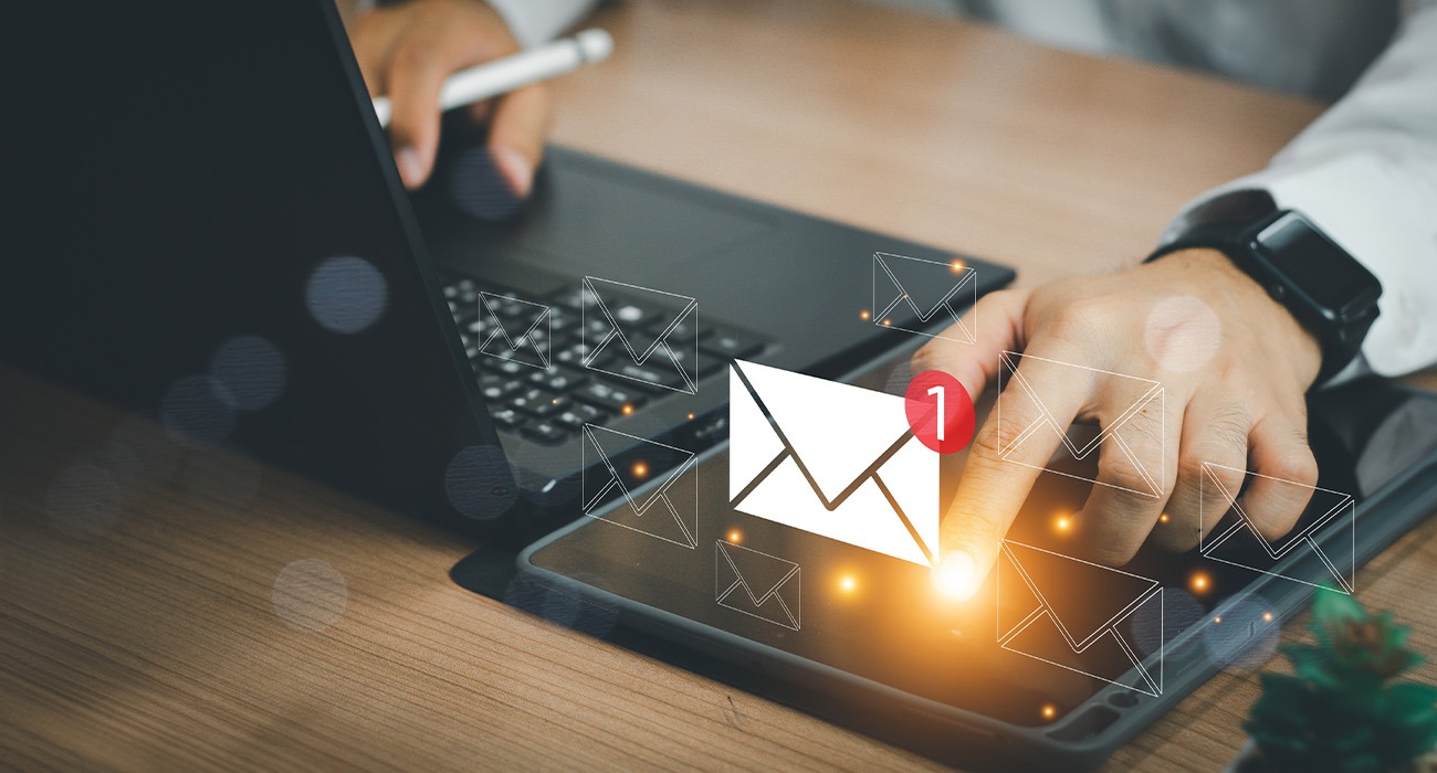 Person working on laptop